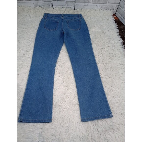Childrens Place Jeans Size 14 Girls Blue Denim Bootcut Adjustable Waist - Picture 2 of 10